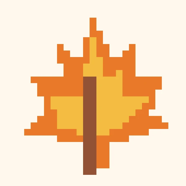 Copper Maple Leaf bead pattern
