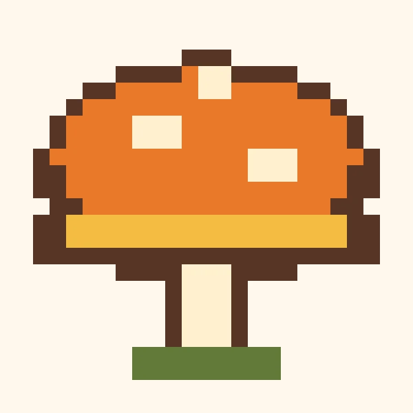 Woodland Fall Mushroom bead pattern